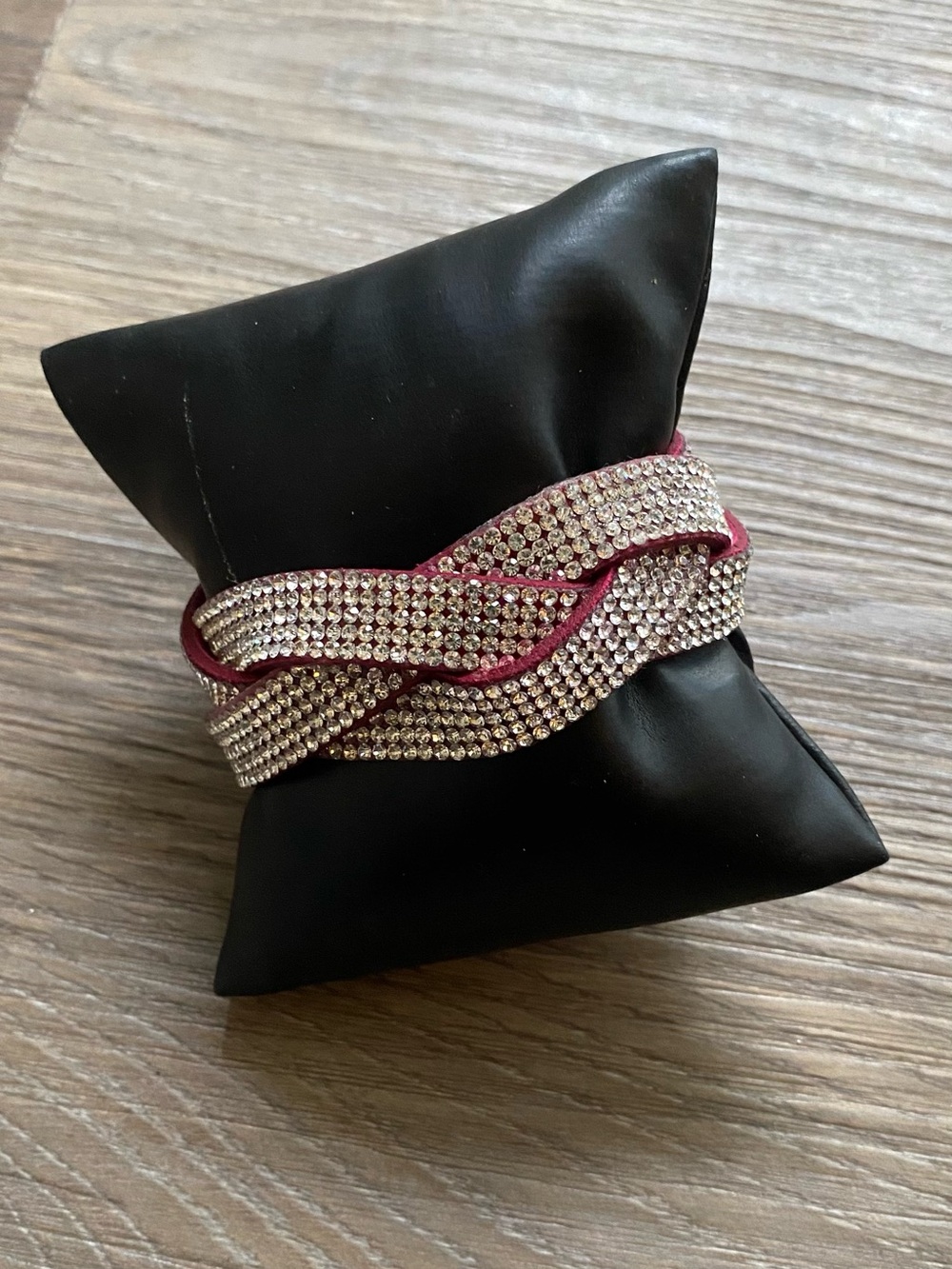 paparazzi Pink Ribbon Crystal Wave Bracelet